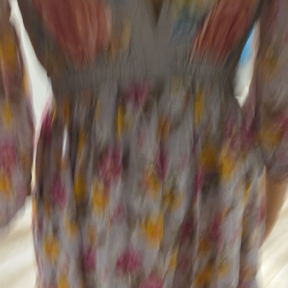 Aratta Multicolor Floral Long Sleeve Dress - Picture 9 of 14